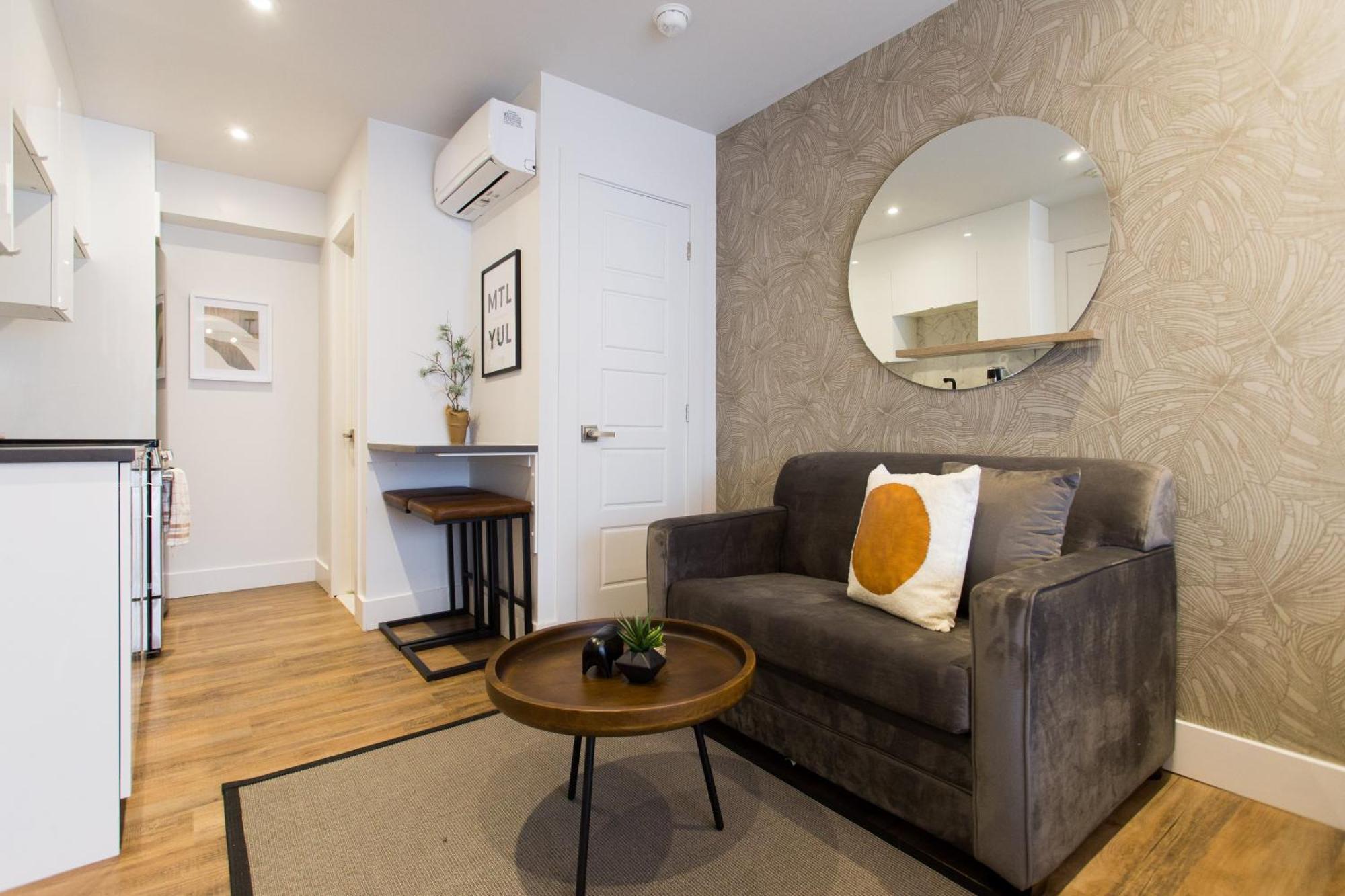 Scandinavian Studio With Full Kitchen And Bath By Den Stays Montreal Ruang foto